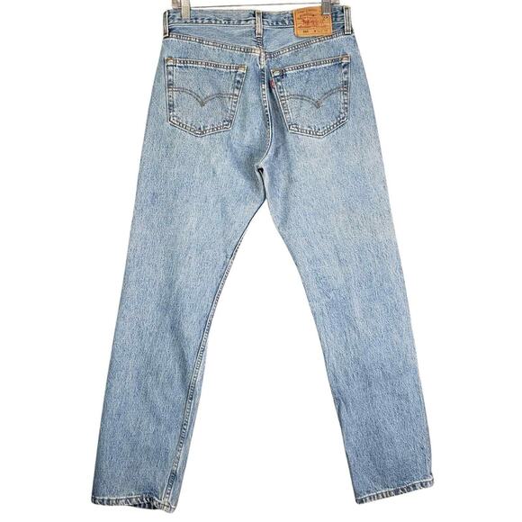 VTG 90's Levi's XX 501 Button Fly Jeans Woman's Size 31X30 Made in USA Flaw - Picture 3 of 12